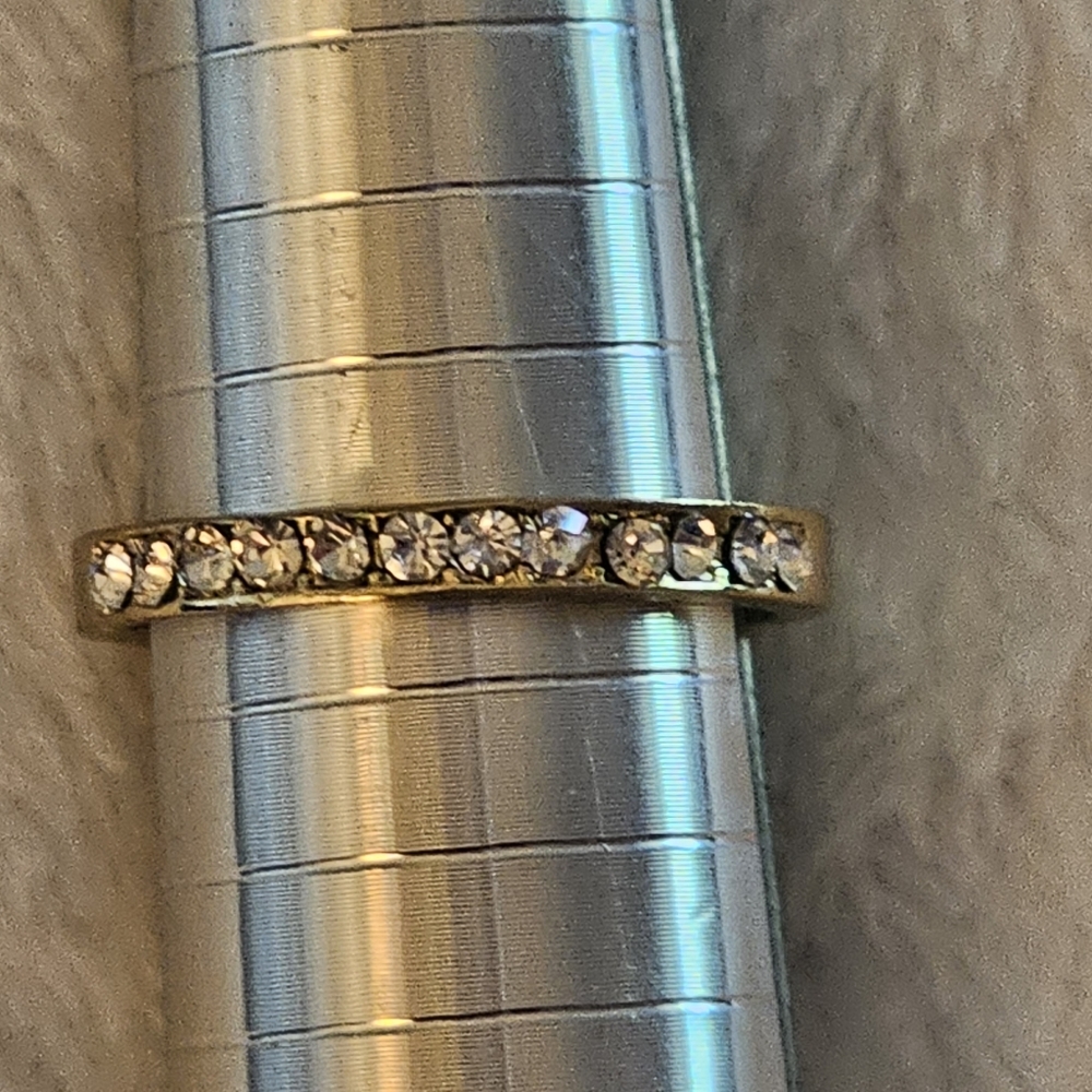 Women's sterling silver & CZ wedding band 8.5